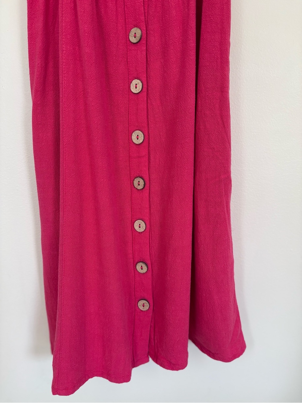 Universal Thread Raspberry button-front sundress | Small | Linen Blend - Picture 3 of 11